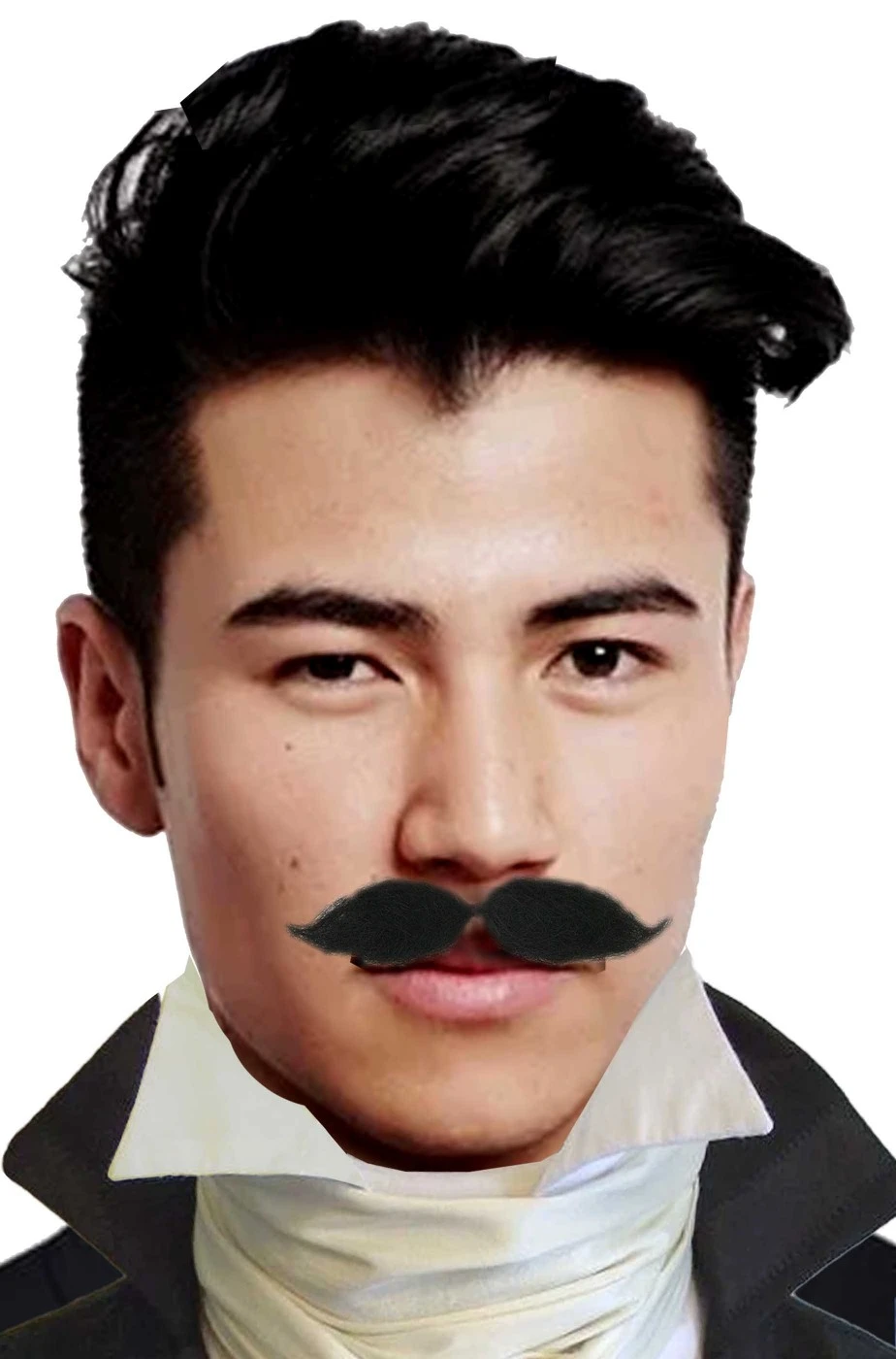 Trucco: Baffi Finti Folti Spessi Neri Bushy