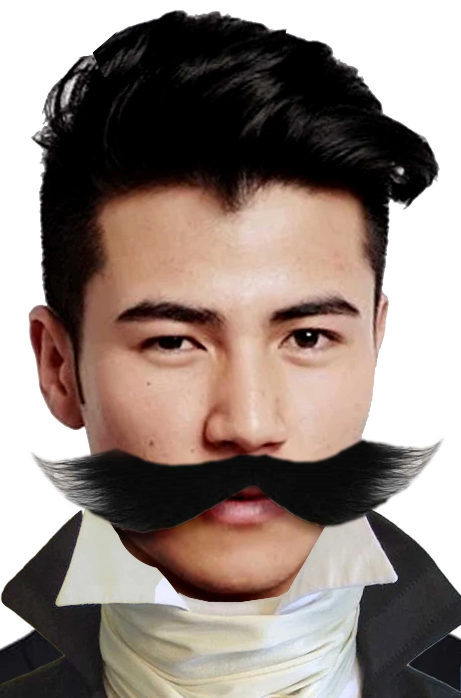 Trucco: Baffi Lunghi A Manubrio A Punta Stile 800 Vittoriano