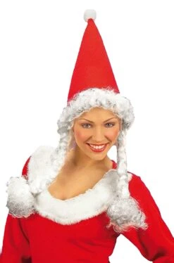 WIDMANN Cappello Babbo Natale Semirigido Con Trecce