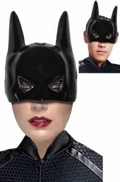 Maschera Uomo O Donna Pipistrello Nero Economica In Plastica