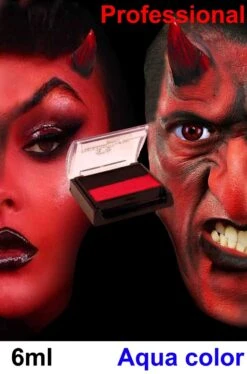 Eulenspiegel Trucco Teatrale Palette Acqua Color 2 Colori Diavolo 6ml Darth Maul