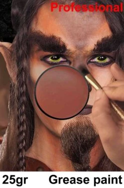 Trucco Teatrale In Cialda Cerone Professionale 25 Ml Marrone Lupo