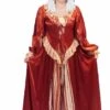 Abito Gran Dama Borgogna Stile Veneziano Barocco 700 Contessa Genevieve