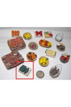 Accessori Presepe Fruttivendolo:cassetta Con Anguria Cocomero Realizzata A Mano