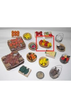 Accessori Presepe Fruttivendolo:cassetta Frutta Mista Piccola
