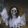 Addobbo Halloween Da Giardino Scheletro Che Esce Dal Terreno 53cm Bianco