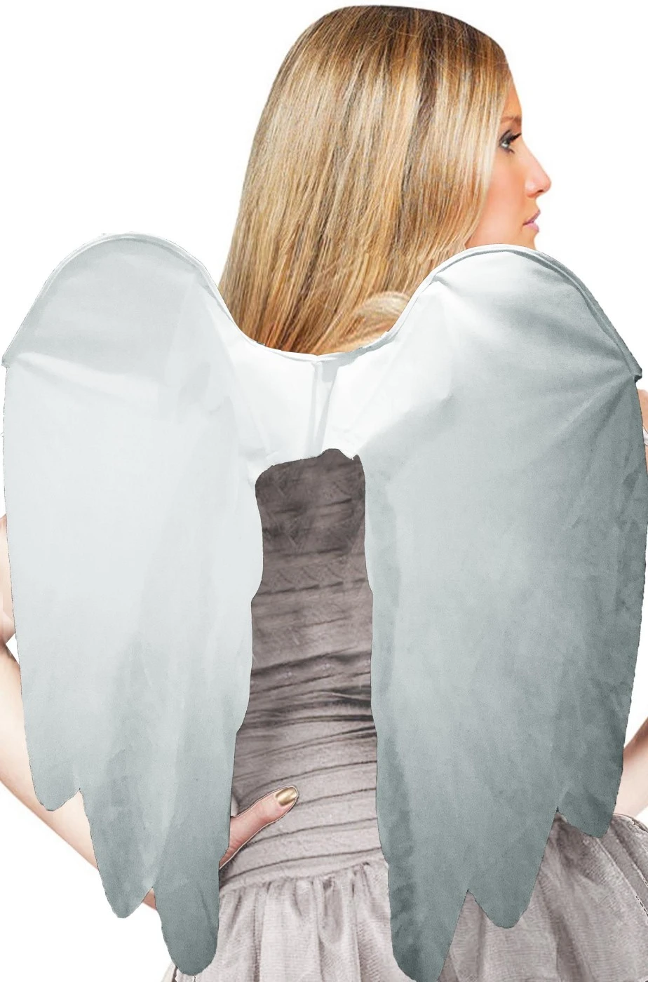 Ali Finte In Stoffa Grigie Da Angelo Del Cimitero O Del Presepe