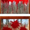 Allestimento Decorazione Halloween Da Finestra Chiazze Di Sangue Gel