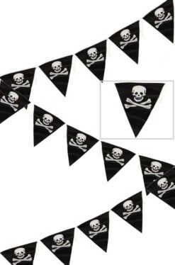 Smiffys Striscione Festa Pirati O Halloween Bandierine Con Teschio E Ossa