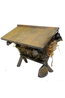 Ambientazione Presepe: Capannetta Grande Per Fieno In Legno