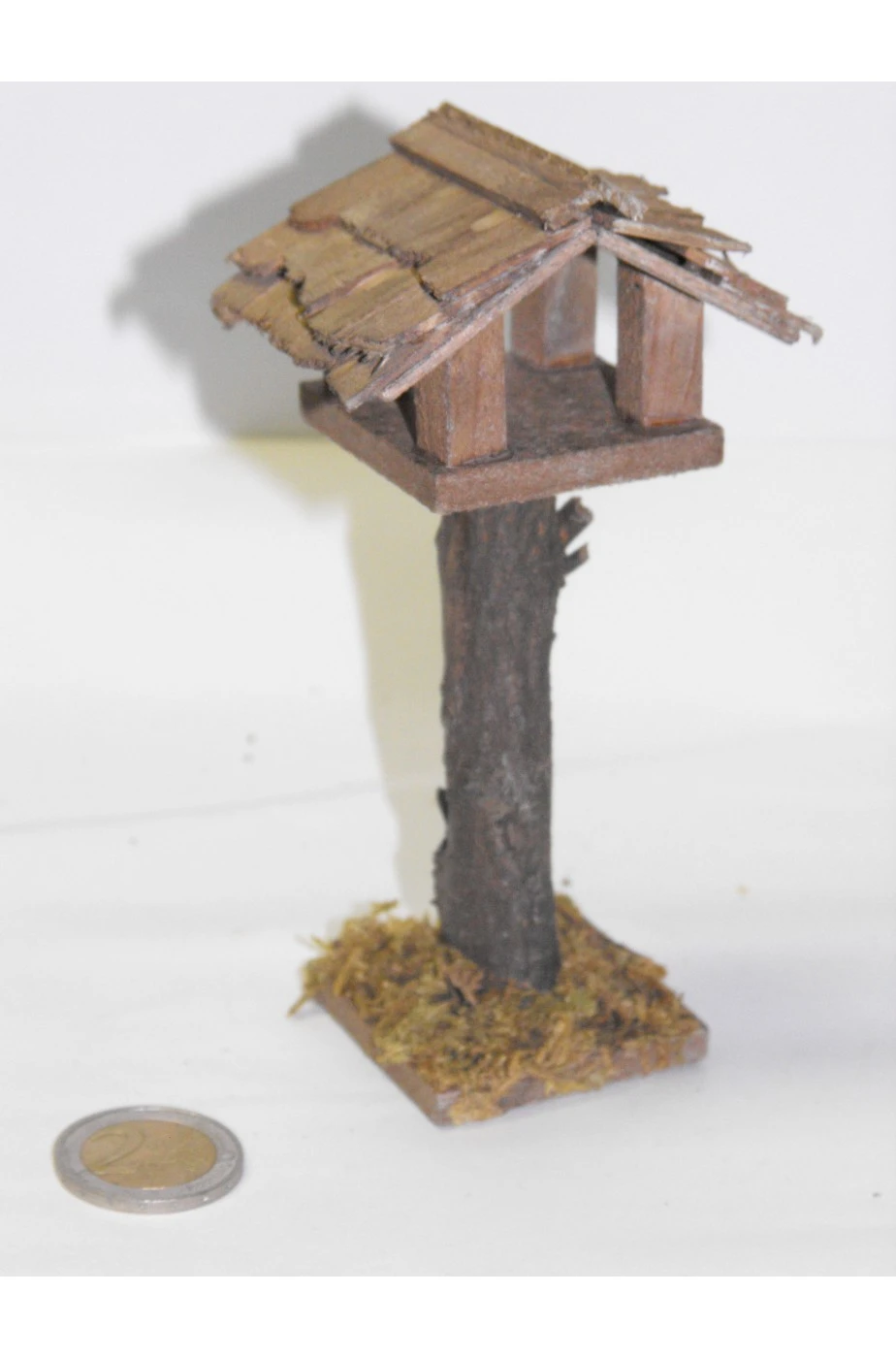 Ambientazione Presepe:casa Degli Uccelli Piccola In Legno