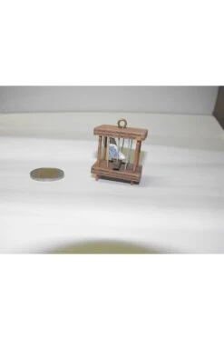 Ambientazione Presepe:Gabbietta Quadrata Con Uccellino