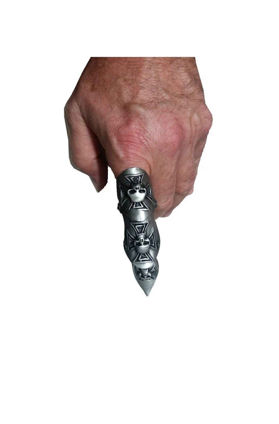 Anello Da Vampiro Con Teschi In Metallo A Dito Intero
