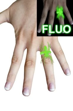 Bigiotteria Anello Ragno Regolabile In Plastica Verde