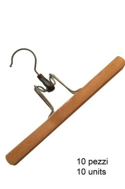 Appendino Gruccia A Pinza Di Legno E Metallo 10 Pezzi