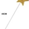 Bacchetta Magica Da Fatina Con Stella Color Oro Brillantinata