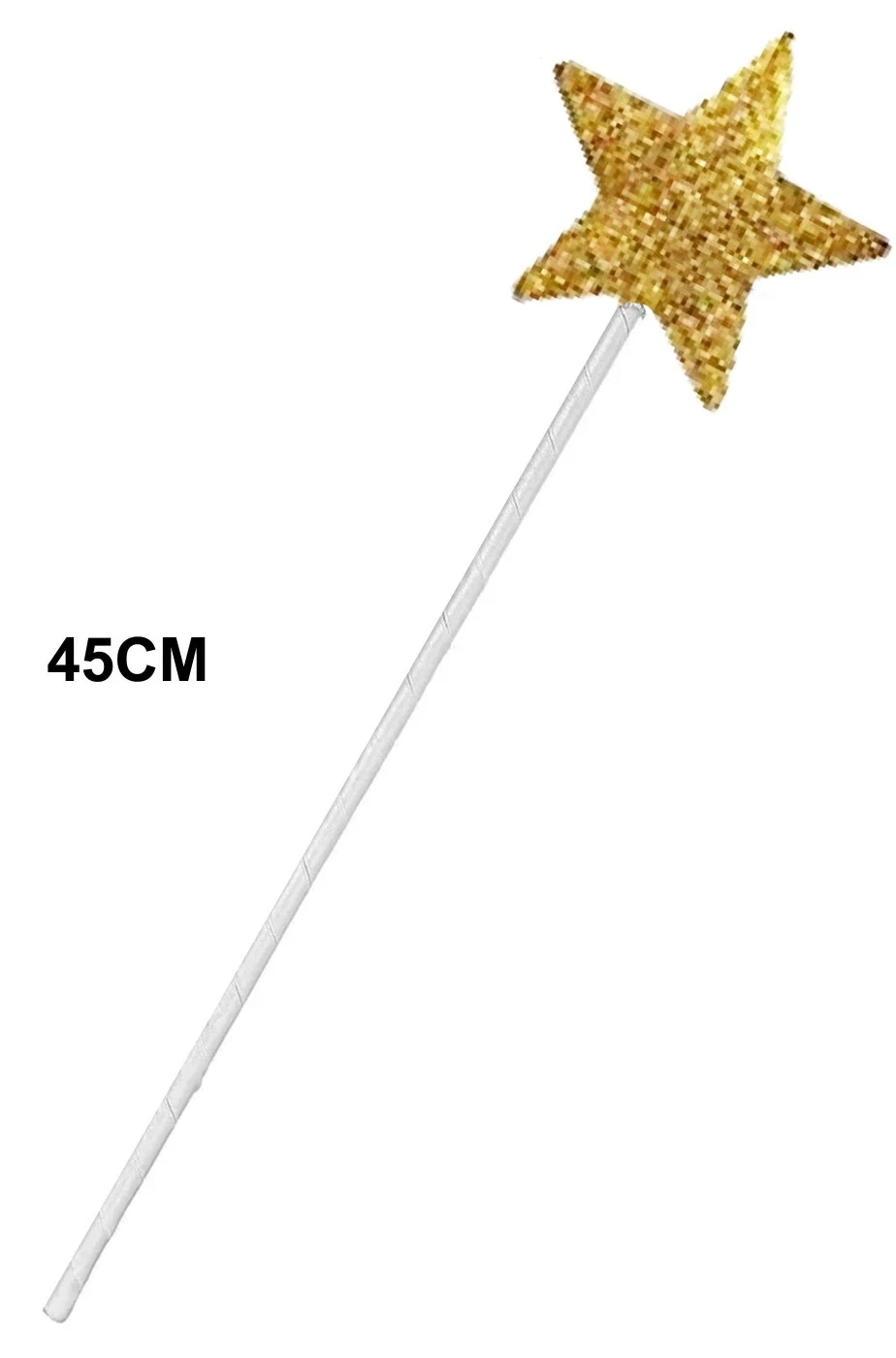 Bacchetta Magica Da Fatina Con Stella Color Oro Brillantinata