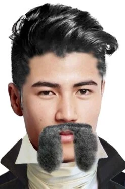 Trucco: Baffi Favoriti Prussiani Grigi