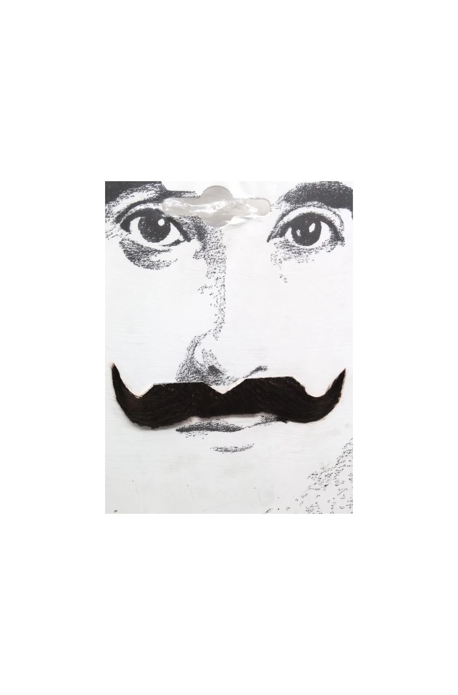 Trucco: Baffi Finti A Punta A Manubrio Neri Dandy - immagine 2