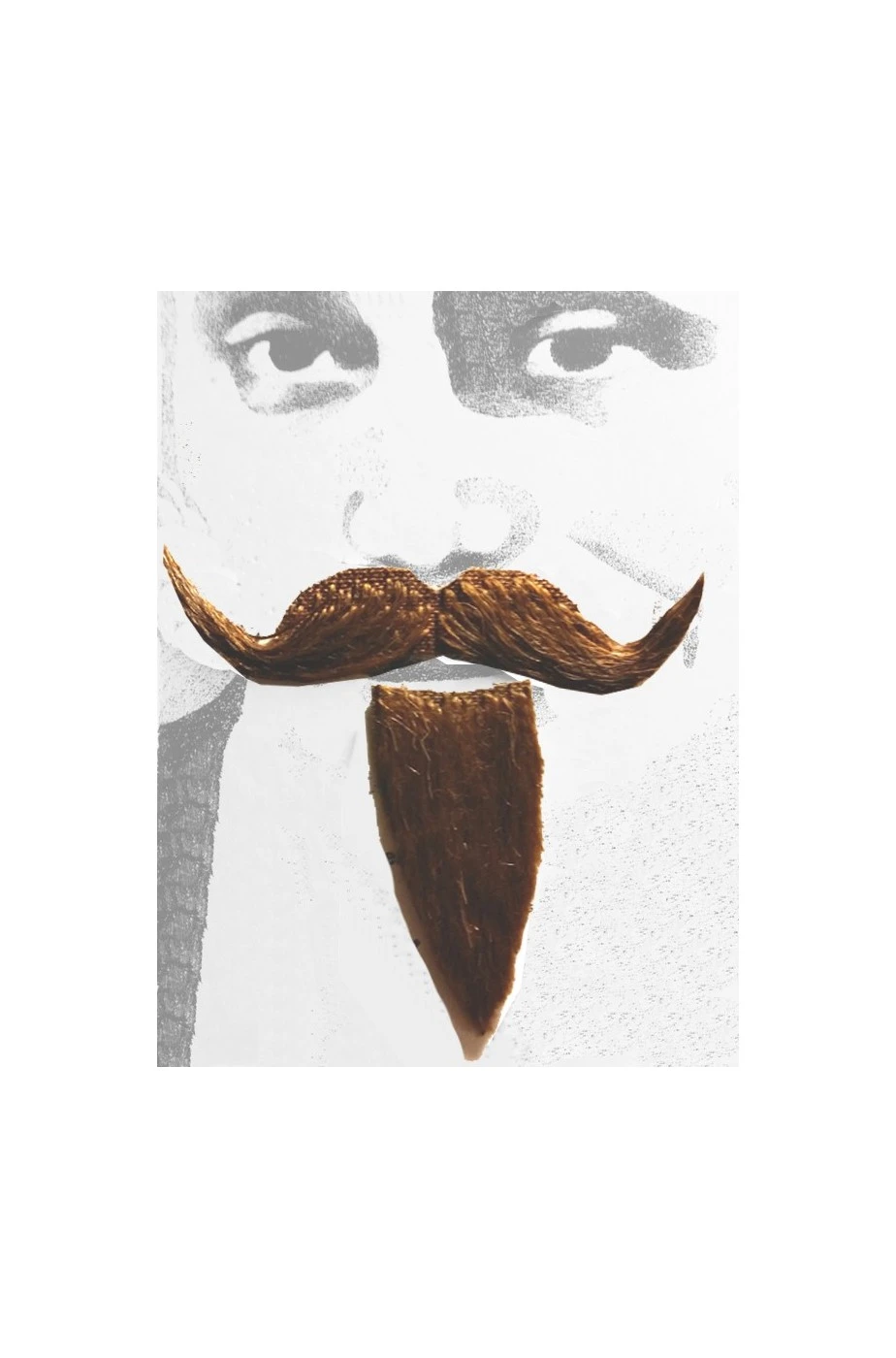 Trucco: Baffi Finti A Punta Castani Con Pizzetto Da Moschettiere - immagine 2