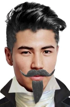 Trucco: Baffi Finti A Punta Grigi Con Pizzetto Da Kit Carson