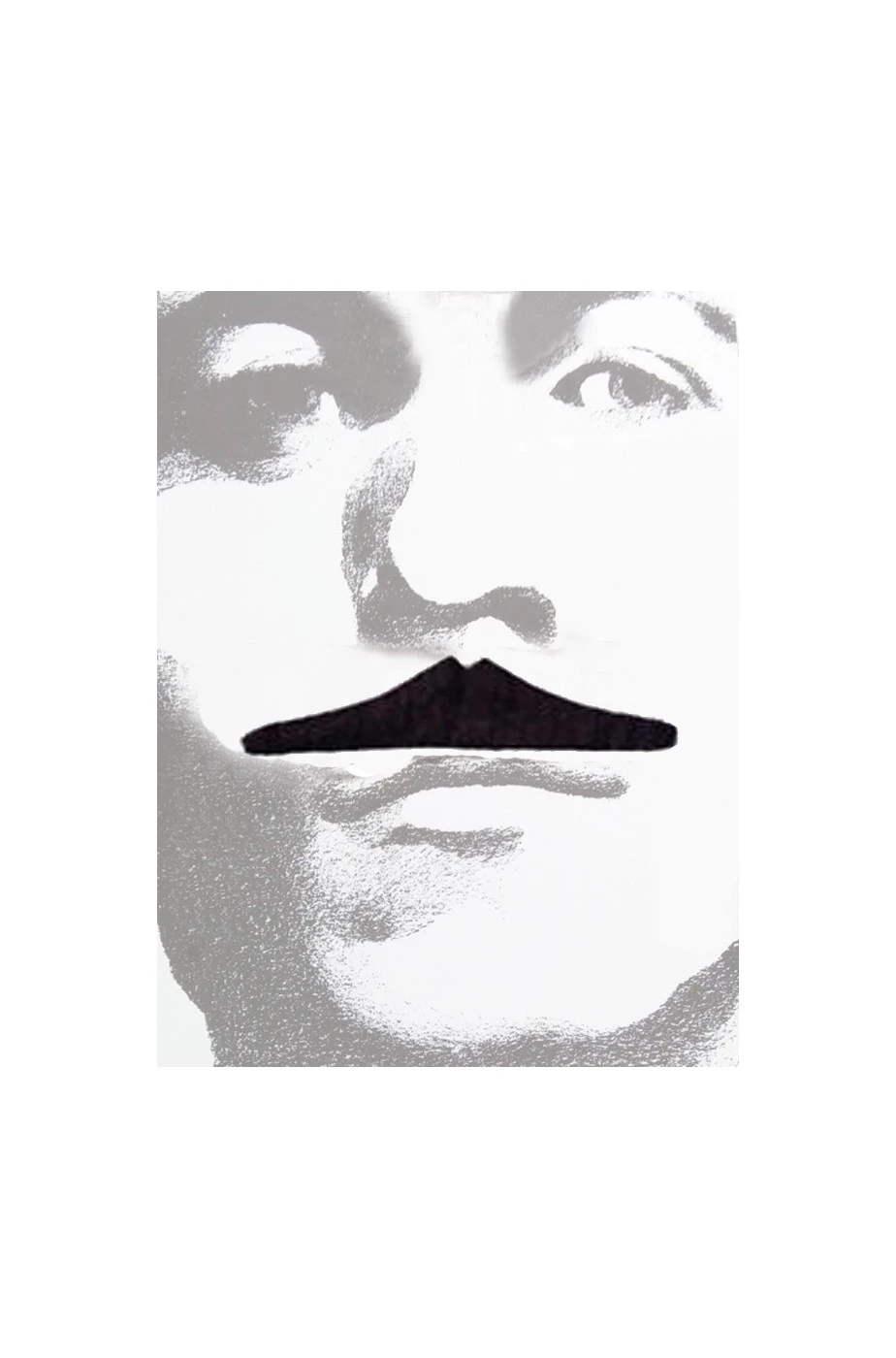 WIDMANN Trucco: Baffi Finti Adesivi Neri A Punta Zorro Magnum Gomez - immagine 2