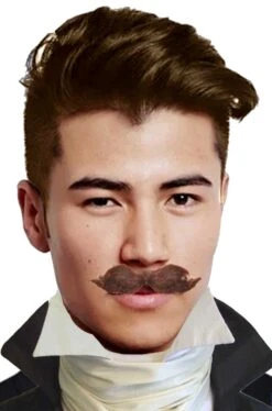 Trucco: Baffi Finti Folti Spessi Marroni Bushy