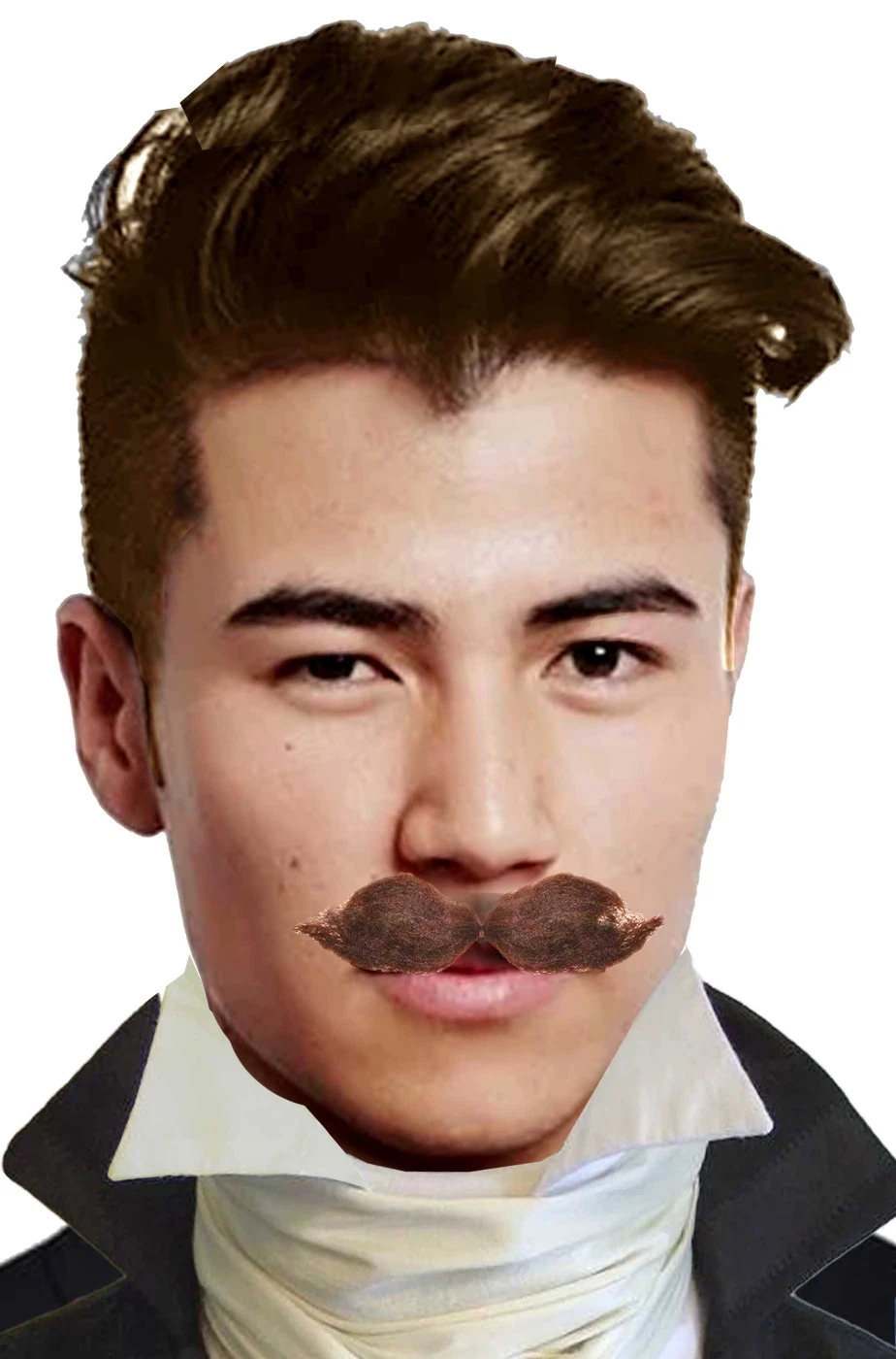 Trucco: Baffi Finti Folti Spessi Marroni Bushy