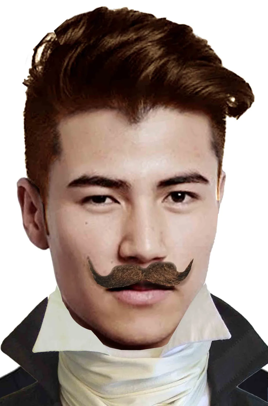 Trucco: Baffi Finti Marroni A Manubrio Elegan