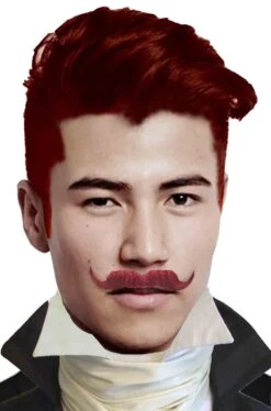 Trucco: Baffi Finti A Punta A Manubrio Rossi Dandy