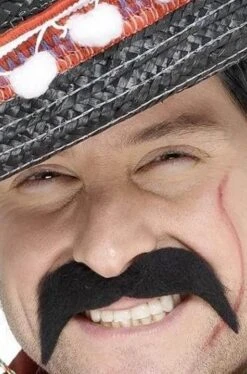 Smiffys Trucco: Baffi Finti Messicano Nero