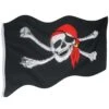 Bandiera Pirata Media Con Teschio Bandana E Ossa 86x55 Cm