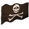 Smiffys Bandiera Pirata Molto Grande Nera Con Teschio Ed Ossa Cm 155 X 99