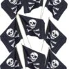Smiffys Bandierine Pirata Con Bastoncino Nove Pezzi