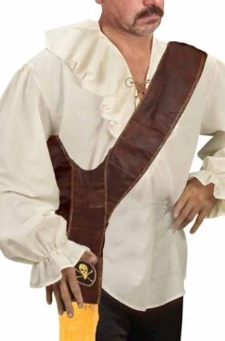 Bandoliera O Fusciacca Da Pirata In Tessuto Con Teschio