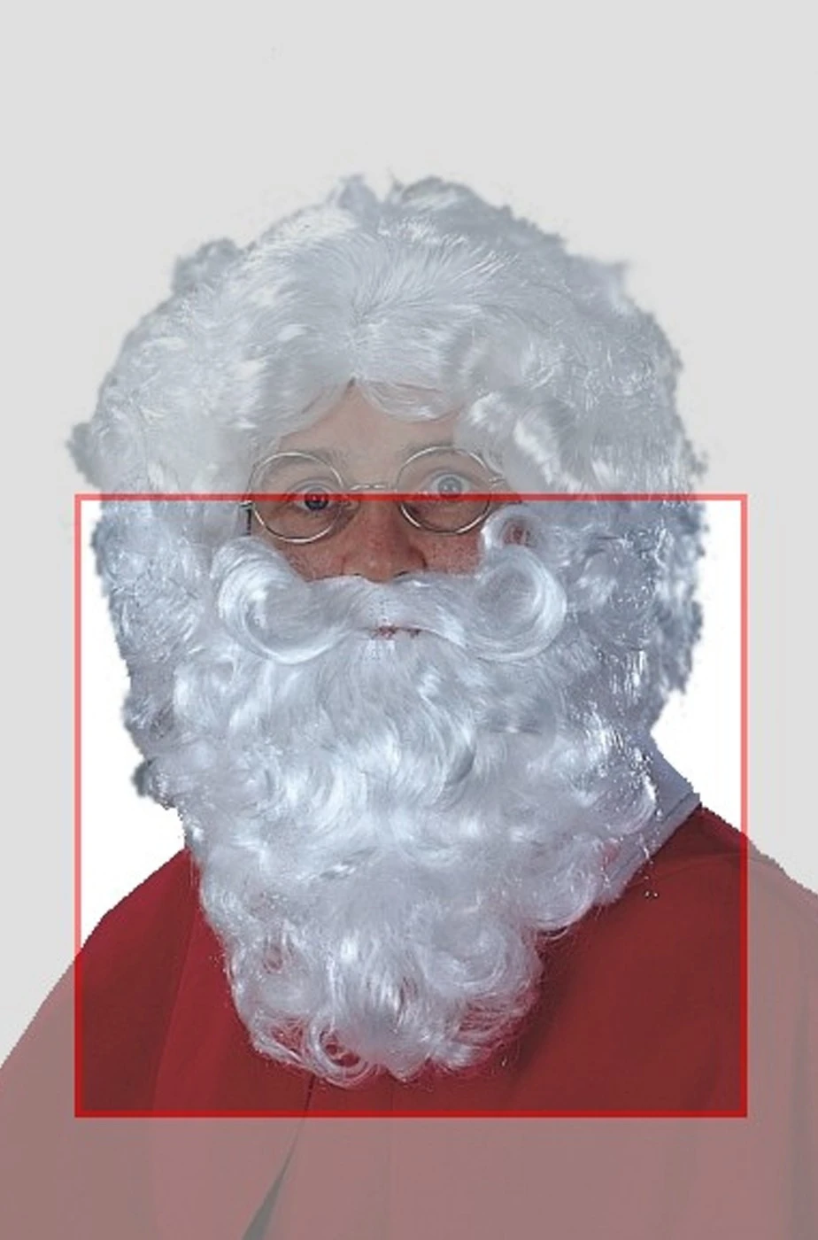 Trucco: Barba Finta Da Babbo Natale Bianca Riccia Lunga Circa 27 Cm - immagine 2