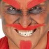 Smiffys Trucco: Set Barba Baffi E Sopracciglia Rosse Diavolo