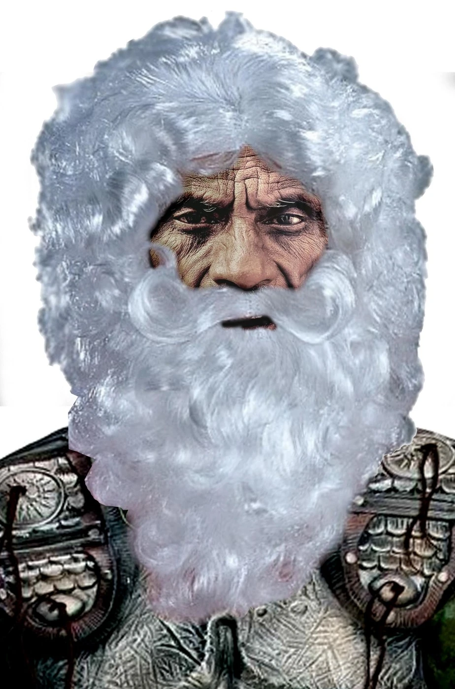 Barba E Parrucca Baffi Bianche Da Zeus Dio Dell'Olimpo