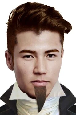 Trucco: Barba Finta A Pizzetto Mosca Moschettiere Marrone Jockey