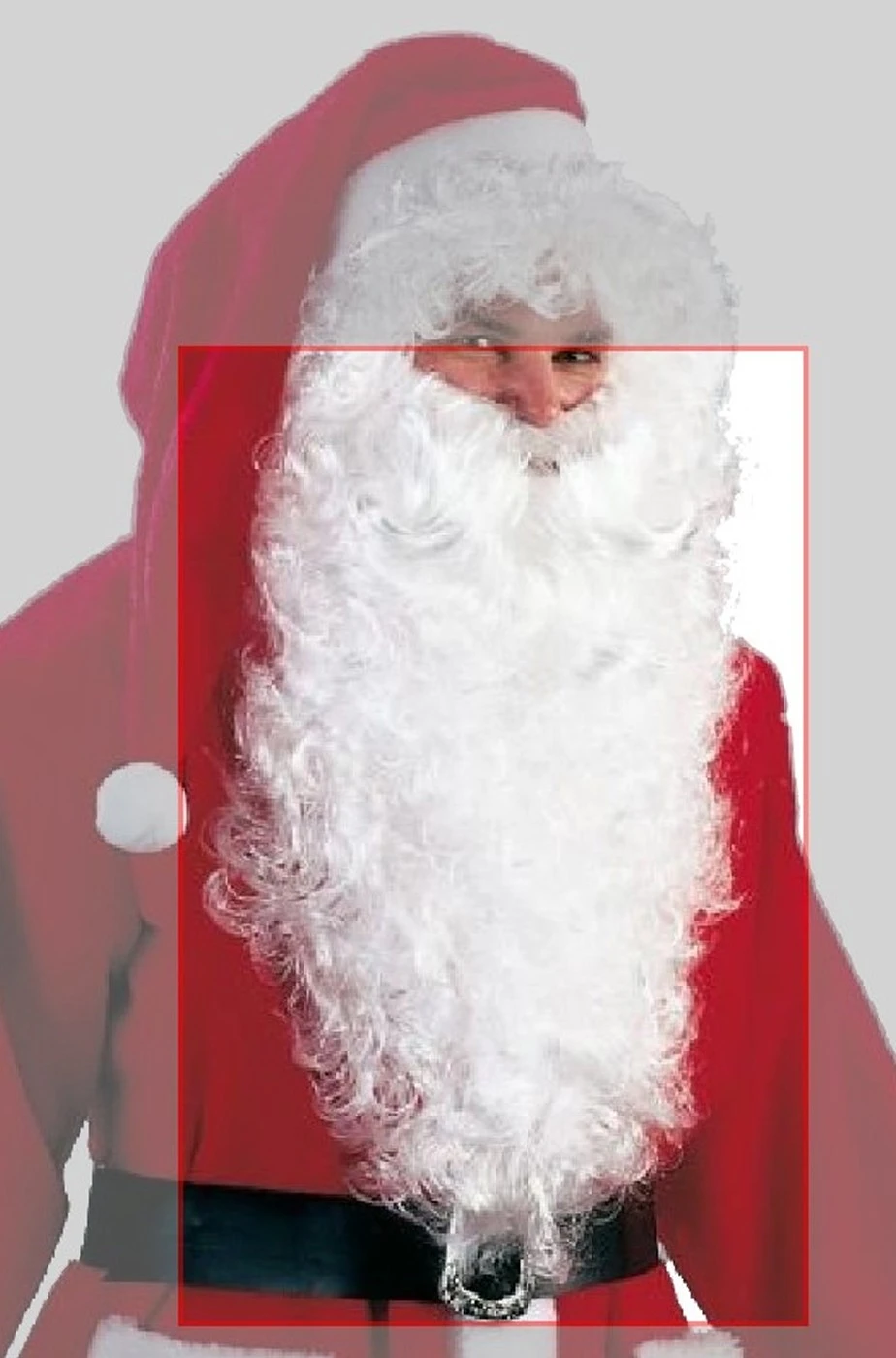 Trucco: Barba Finta Bianca Lunghissima Riccia Da Babbo Natale - immagine 2