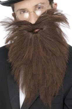 Smiffys Trucco: Barba Marrone Mago Con Elastico