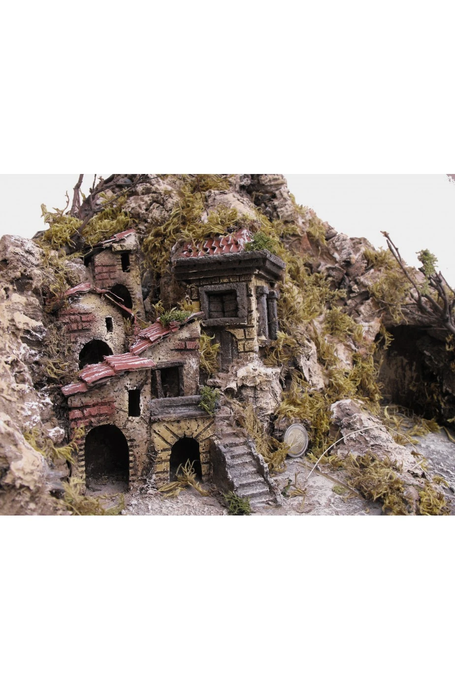 Base Presepe Completa (senza Statuine) Naturale Circa 60cmx30x28 - immagine 3