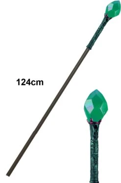 Bastone Mago Negromante Verde In Plastica Per Maleficent Cm 120