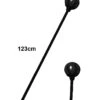 Bastone Mago Negromante Nero Malefica Malefizia Con Sfera. 123cm Lungh.Sfera 10cm Diam. In Plastica