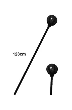 Bastone Mago Negromante Nero Malefica Malefizia Con Sfera. 123cm Lungh.Sfera 10cm Diam. In Plastica