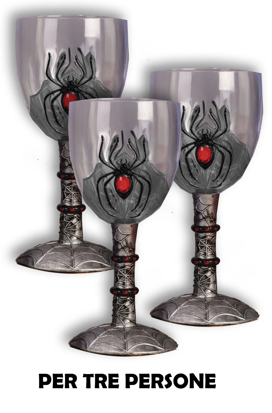 Bicchiere Calice Horror Con Ragno Tris