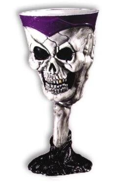 Bicchiere Calice Horror Con Teschio Grigio