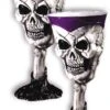 Bicchiere Calice Horror Con Teschio Grigio Coppia