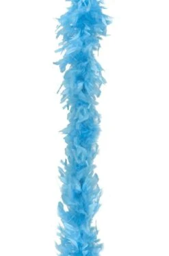 Boa Di Piume Azzurro Gr 45 Circa 190 Cm