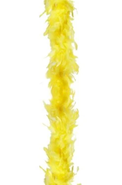 Boa Di Piume Giallo Gr 45 Circa 190 Cm